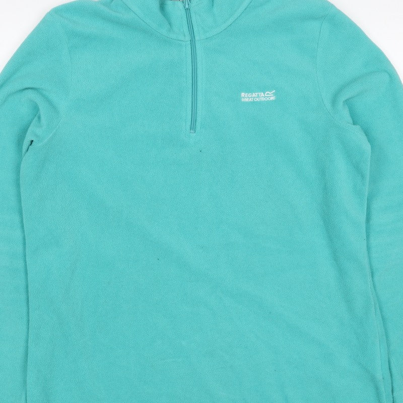 Regatta Women Blue UK 14 Pullover 1/4 Zip Fleece Sweatshirt