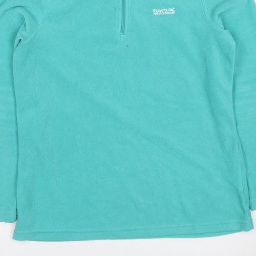 Regatta Women Blue UK 14 Pullover 1/4 Zip Fleece Sweatshirt