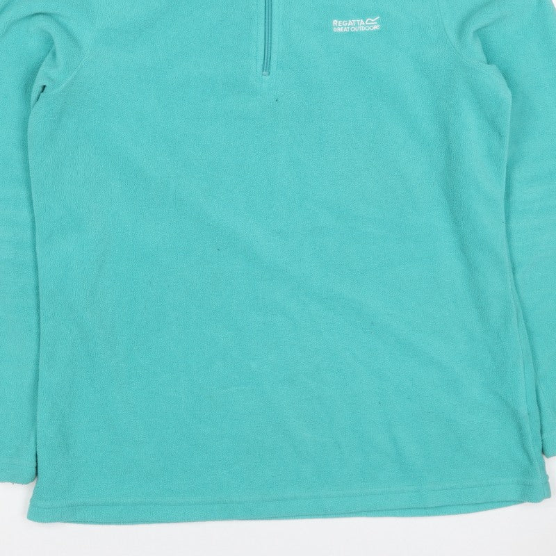 Regatta Women Blue UK 14 Pullover 1/4 Zip Fleece Sweatshirt