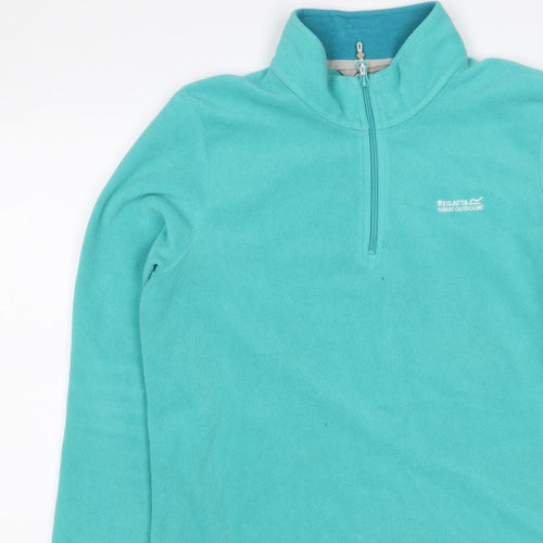 Regatta Women Blue UK 14 Pullover 1/4 Zip Fleece Sweatshirt