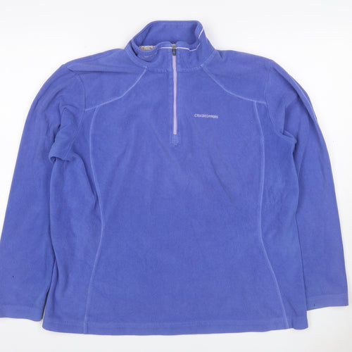 Craghoppers Women’s Blue UK 14 Half Zip Fleece Sweatshirt Hiking