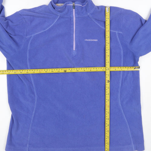 Craghoppers Women’s Blue UK 14 Half Zip Fleece Sweatshirt Hiking