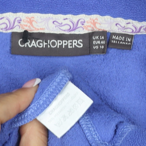 Craghoppers Women’s Blue UK 14 Half Zip Fleece Sweatshirt Hiking