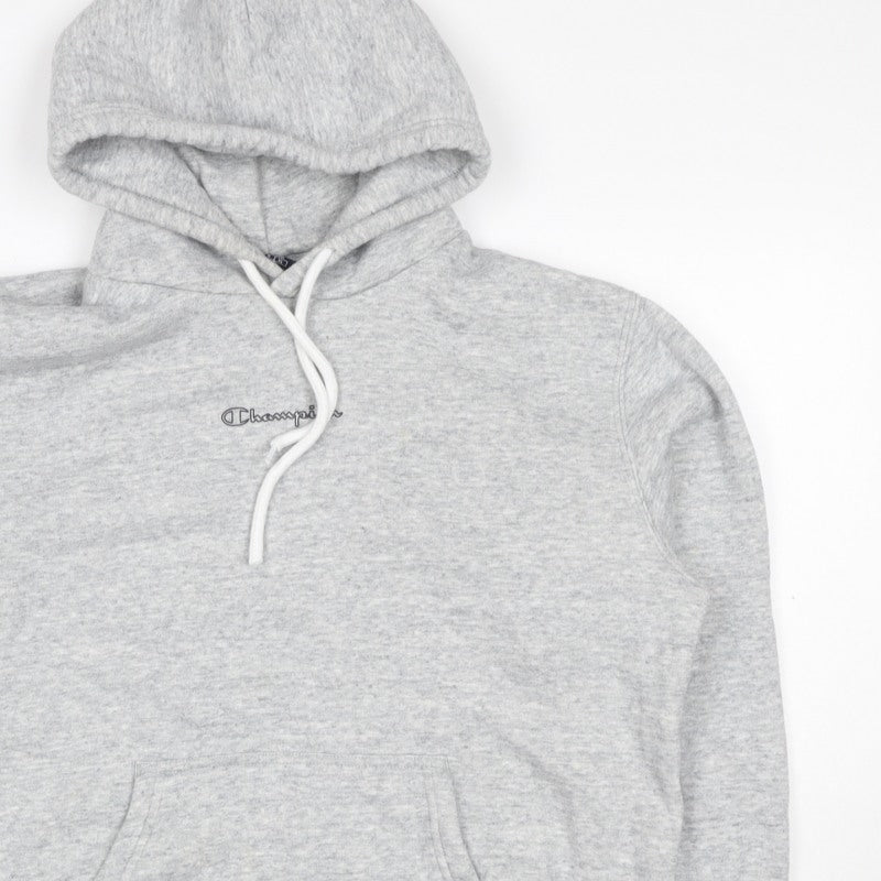 Additional view of Champion Women’s Grey Logo Pullover Hoodie, size L