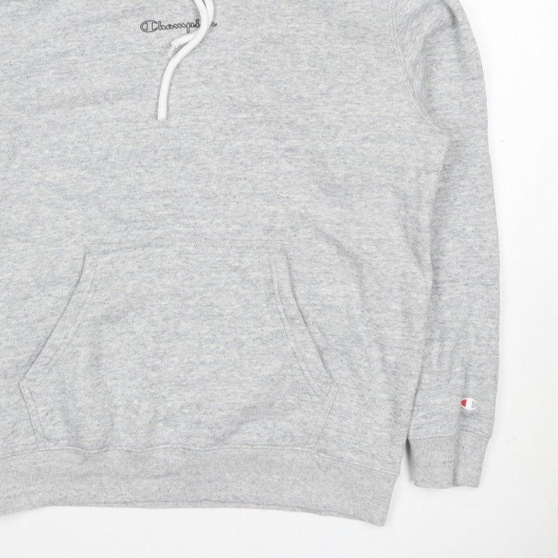 Additional view of Champion Women’s Grey Logo Pullover Hoodie, size L