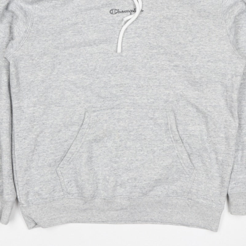 Additional view of Champion Women’s Grey Logo Pullover Hoodie, size L