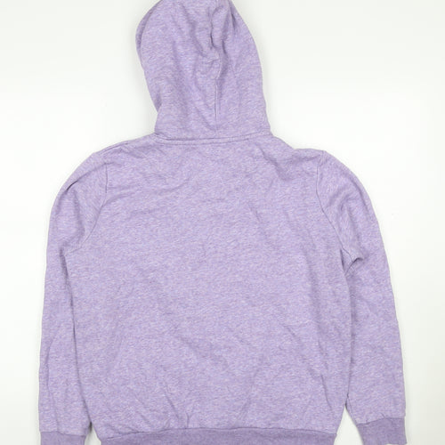 H&M Women’s Purple Marl Full Zip Hooded Hoodie Size L
