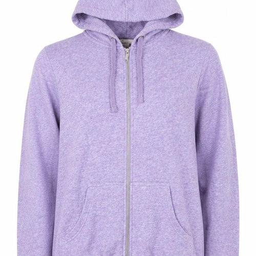 H&M Women’s Purple Marl Full Zip Hooded Hoodie Size L