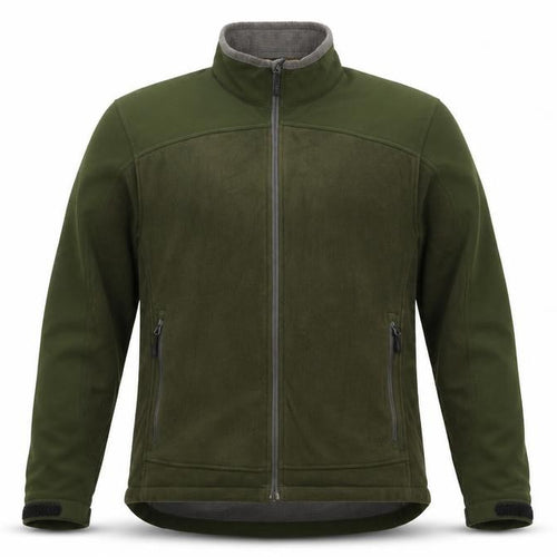 Lands' End Men Green M Softshell Fleece Full Zip Outdoor Jacket