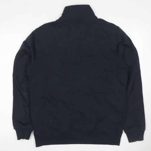 Crew Clothing Company Men’s Blue M 1/4 Zip High Neck Sweatshirt