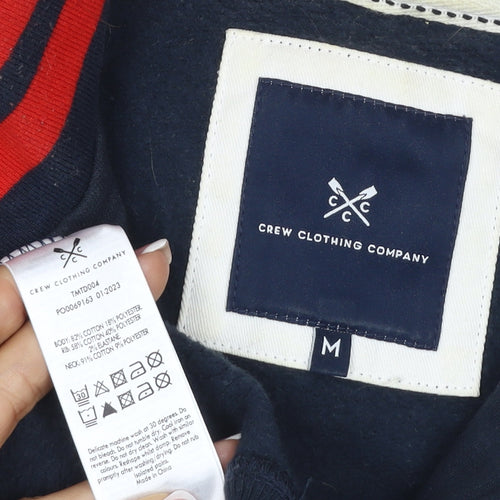 Crew Clothing Company Men’s Blue M 1/4 Zip High Neck Sweatshirt