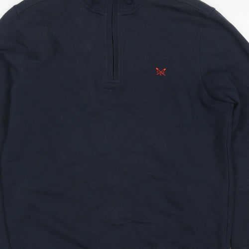 Crew Clothing Company Men’s Blue M 1/4 Zip High Neck Sweatshirt