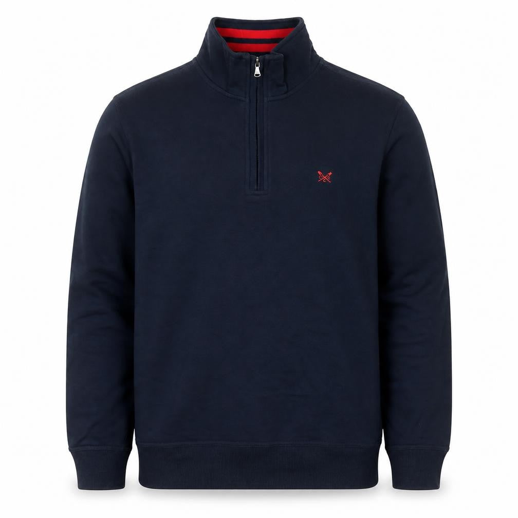 Crew Clothing Company Men’s Blue M 1/4 Zip High Neck Sweatshirt