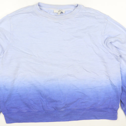 Marks and Spencer Women’s Blue Ombre Cotton M Pullover Sweatshirt