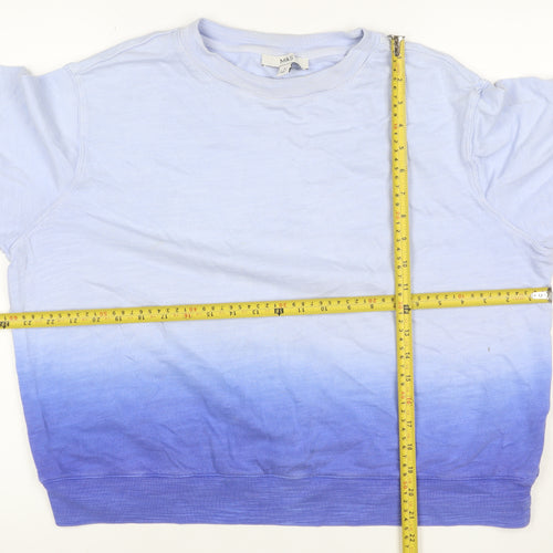 Marks and Spencer Women’s Blue Ombre Cotton M Pullover Sweatshirt