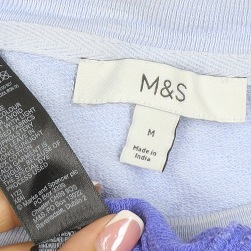 Marks and Spencer Women’s Blue Ombre Cotton M Pullover Sweatshirt