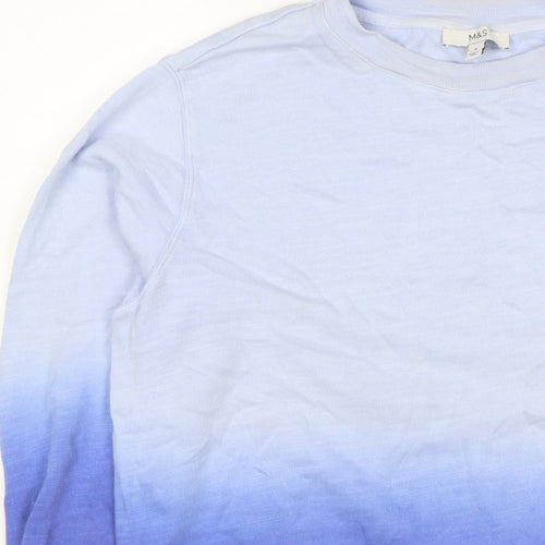 Marks and Spencer Women’s Blue Ombre Cotton M Pullover Sweatshirt