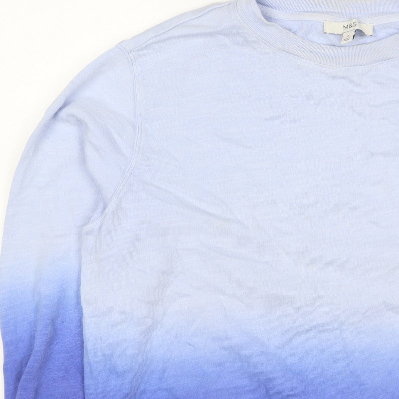 Marks and Spencer Women’s Blue Ombre Cotton M Pullover Sweatshirt