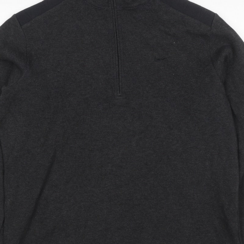 Nike Tiger Woods Men's Black M Pullover 1/4 Zip Golf Sweatshirt