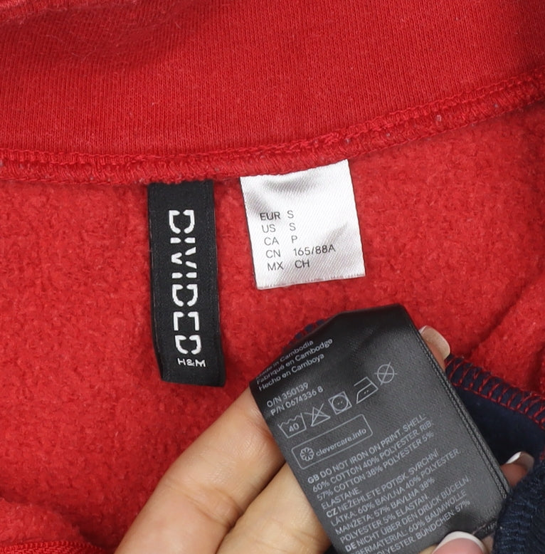 Additional view of H&M Women Multicoloured S Brooklyn 1/4 Zip Colourblock Sweatshirt