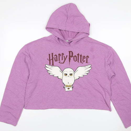 H&M Girls Purple 6 Years Harry Potter Hedwig Pullover Hoodie