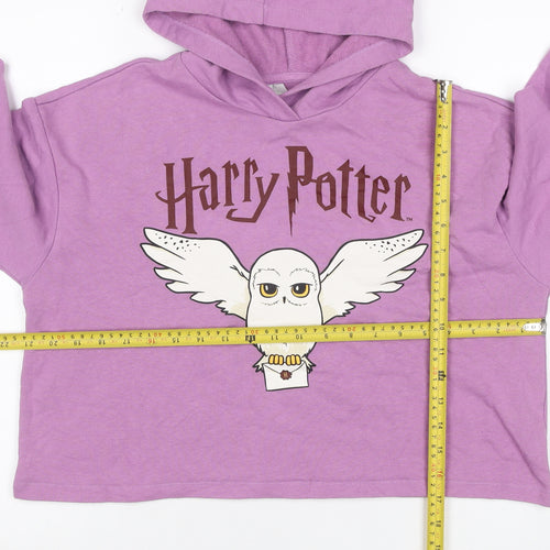 H&M Girls Purple 6 Years Harry Potter Hedwig Pullover Hoodie
