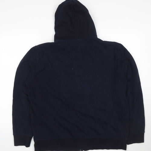Marks & Spencer Mens Blue XL Full Zip Hooded Fleece Hoodie