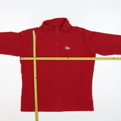 Lowe Alpine Women Red M 1/4 Zip Fleece Sweatshirt Hiking