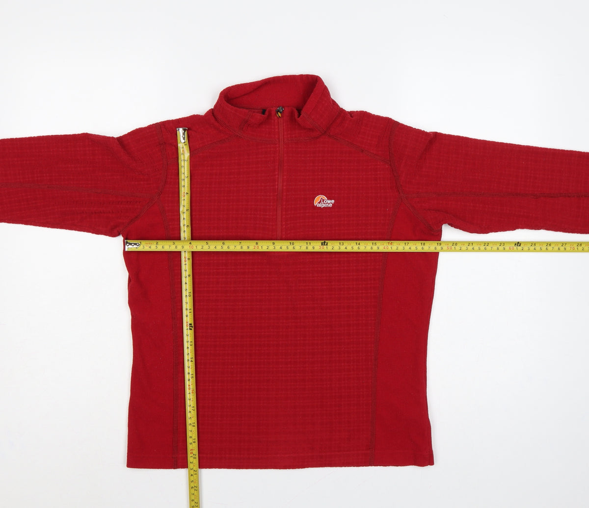 Lowe Alpine Women Red M 1/4 Zip Fleece Sweatshirt Hiking
