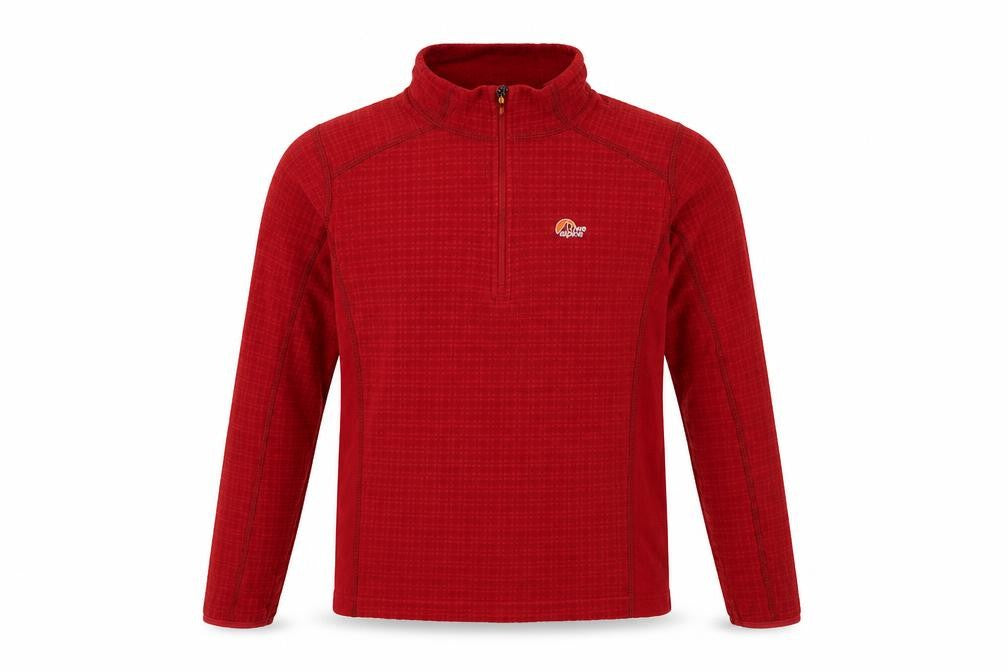 Lowe Alpine Women Red M 1/4 Zip Fleece Sweatshirt Hiking