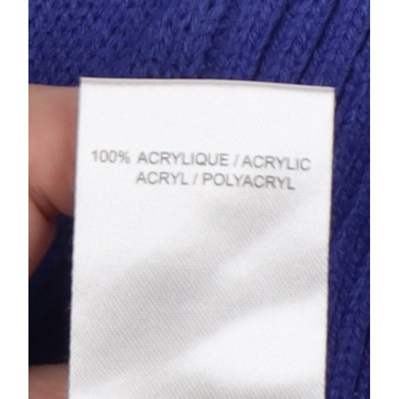 Damart Women Blue UK 20 V-Neck Long Sleeve Acrylic Knit Jumper