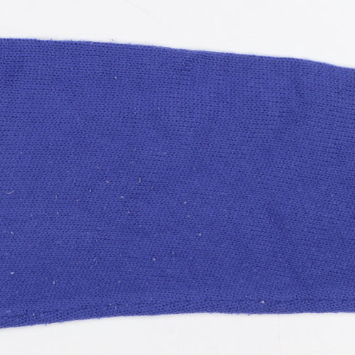 Damart Women Blue UK 20 V-Neck Long Sleeve Acrylic Knit Jumper