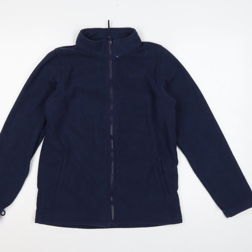 Mountain Warehouse Boys Blue 13 Years Fleece Full Zip Hiking Jacket