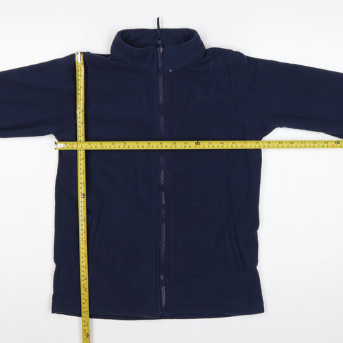 Mountain Warehouse Boys Blue 13 Years Fleece Full Zip Hiking Jacket