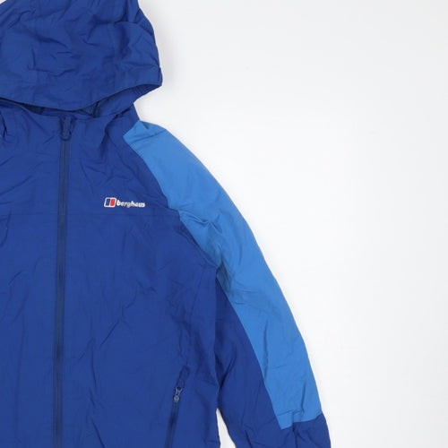Berghaus Boys Blue Size 13 Hooded Ski Jacket Full Zip