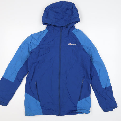 Berghaus Boys Blue Size 13 Hooded Ski Jacket Full Zip