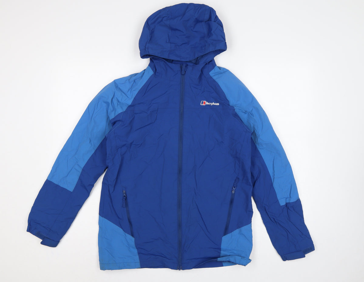 Berghaus Boys Blue Size 13 Hooded Ski Jacket Full Zip