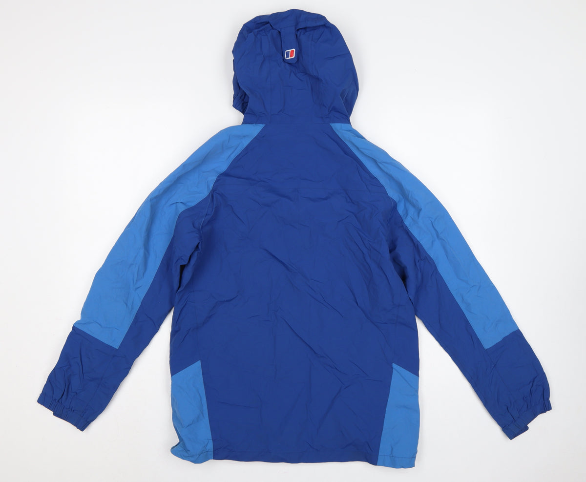 Berghaus Boys Blue Size 13 Hooded Ski Jacket Full Zip