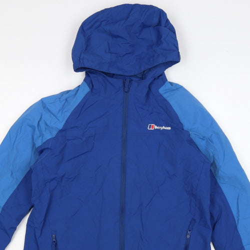 Berghaus Boys Blue Size 13 Hooded Ski Jacket Full Zip