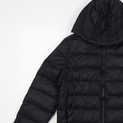 Marks and Spencer Boys Black 11-12 Years Hooded Puffer Jacket