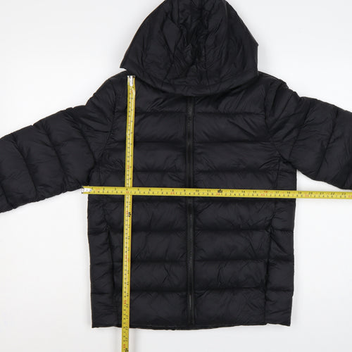 Marks and Spencer Boys Black 11-12 Years Hooded Puffer Jacket