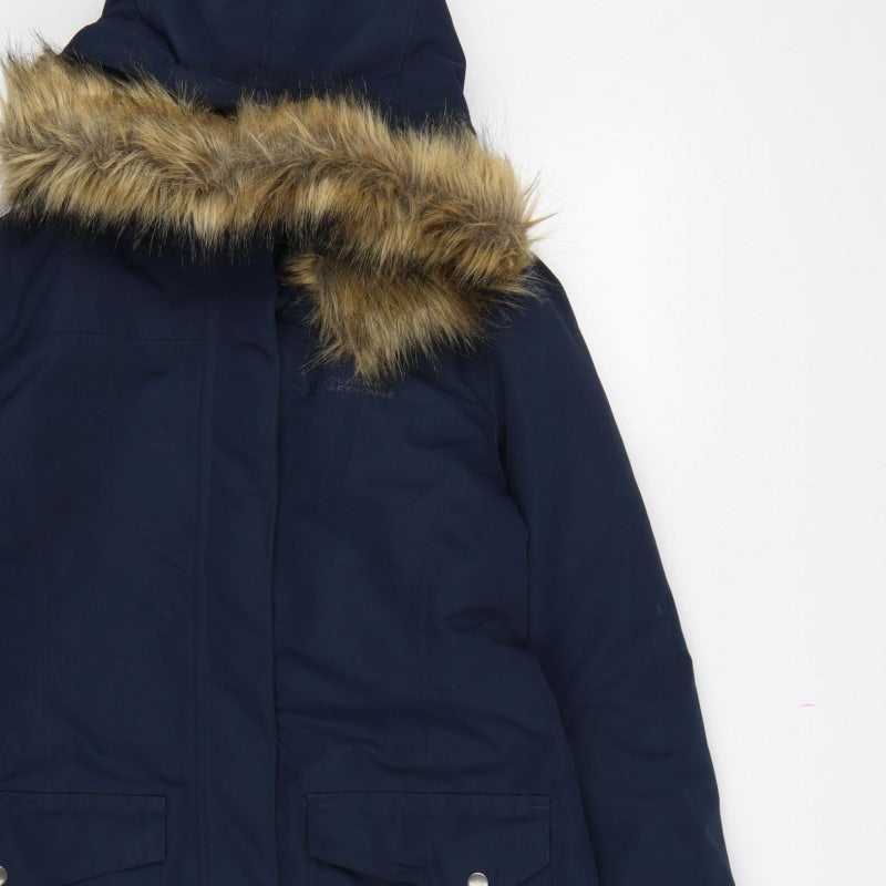 Mountain Warehouse Women’s Blue UK 10 Waterproof Faux Fur Trim Parka Coat