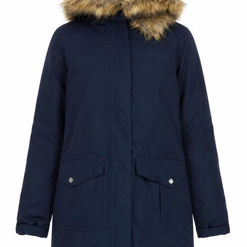 Mountain Warehouse Women’s Blue UK 10 Waterproof Faux Fur Trim Parka Coat