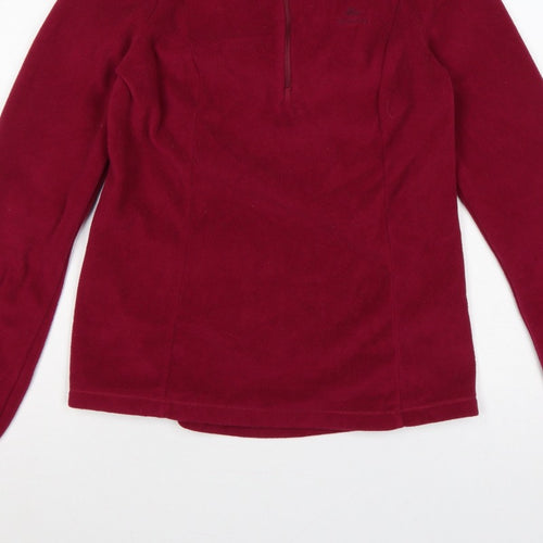 Decathlon Quechua Women’s Red M 1/2 Zip Fleece Pullover Sweatshirt
