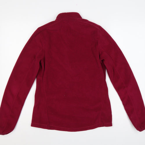 Decathlon Quechua Women’s Red M 1/2 Zip Fleece Pullover Sweatshirt