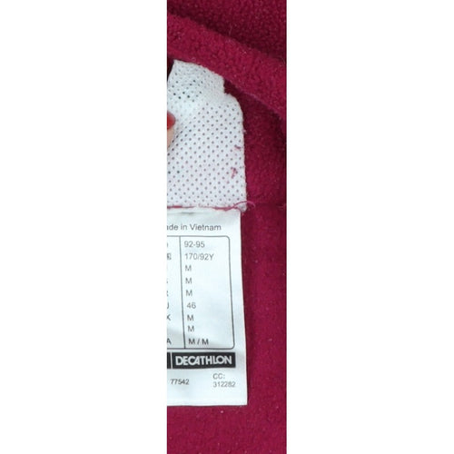 Decathlon Quechua Women’s Red M 1/2 Zip Fleece Pullover Sweatshirt