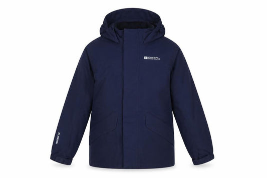 Mountain Warehouse Boys Blue 7-8 Years Waterproof Hooded Parka Jacket