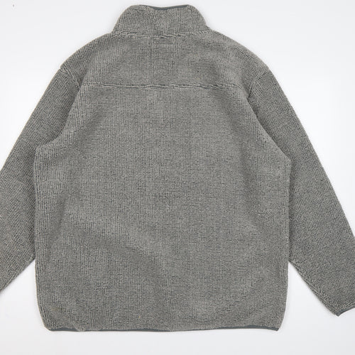 Ethic Storm Men’s Grey 2XL 1/4 Zip Fleece Pullover Sweatshirt