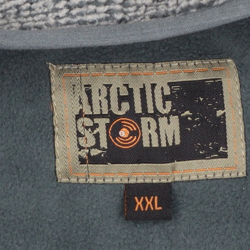 Ethic Storm Men’s Grey 2XL 1/4 Zip Fleece Pullover Sweatshirt