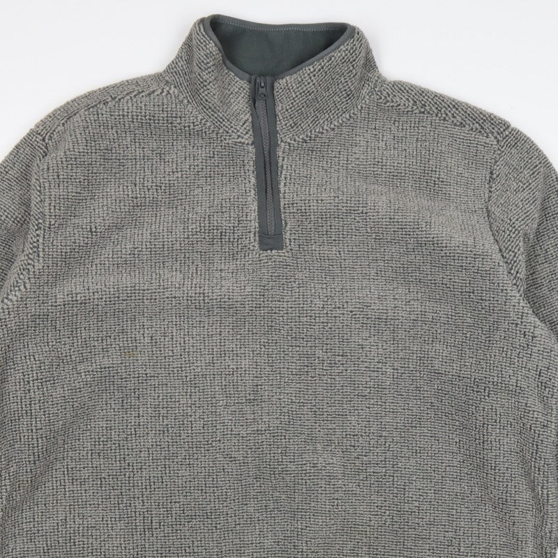 Ethic Storm Men’s Grey 2XL 1/4 Zip Fleece Pullover Sweatshirt